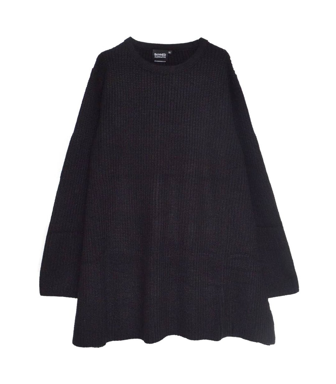 针织迷你连身裙 / 黑色 / M 尺寸 / bannedapparel / dr16092 - 洋装/连衣裙 - 压克力 黑色