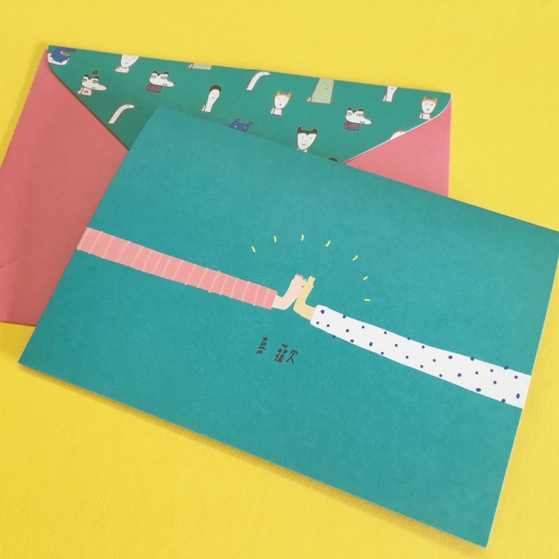 ✿Macaron TOE 马卡龙脚趾✿ 一拍即合 /卡片(含信封) - 卡片/明信片 - 纸 蓝色