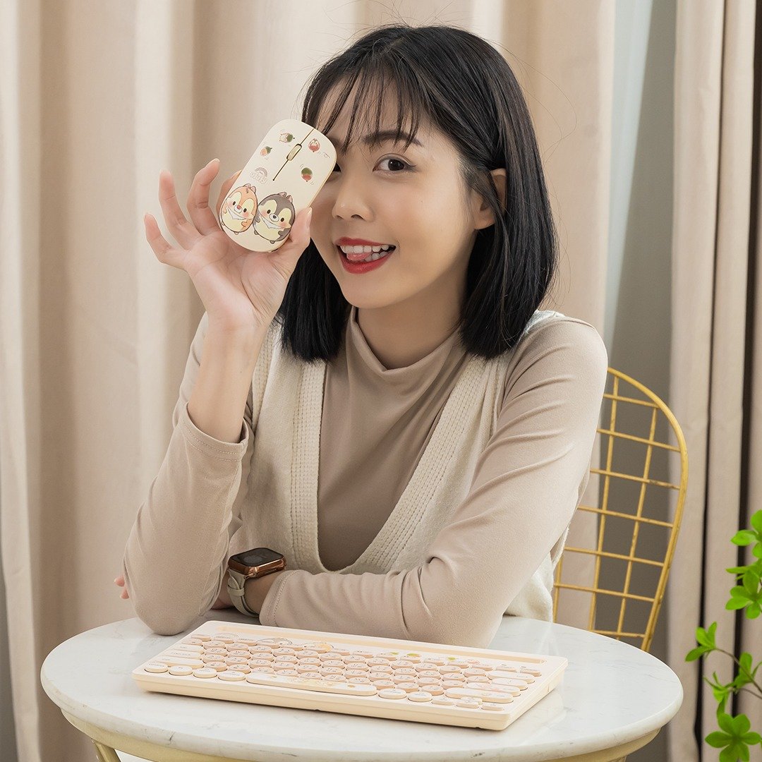 【新品上市】迪士尼UFUFY奇奇蒂蒂系列蓝牙鼠标/键盘 任选 - 数码小物 - 其他材质 卡其色