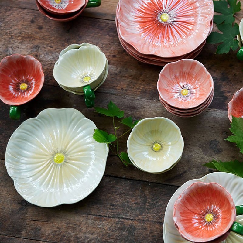 Poppy 罂粟花朵杯/盘/碗 - 盘子/餐盘/盘架 - 瓷 
