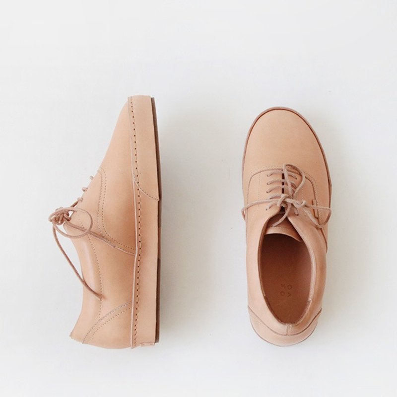 koow vans款植鞣真皮文艺 男款 - 男款休闲鞋 - 真皮 卡其色