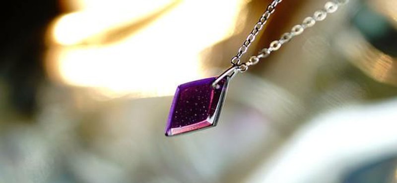 Violet sea diamond - 项链 - 其他金属 