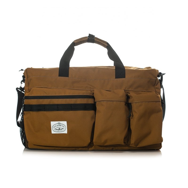 POLER BOSTON TRAVEL BAG 波士顿旅行袋/行李箱挂包/附背带 /棕 - 侧背包/斜挎包 - 聚酯纤维 咖啡色