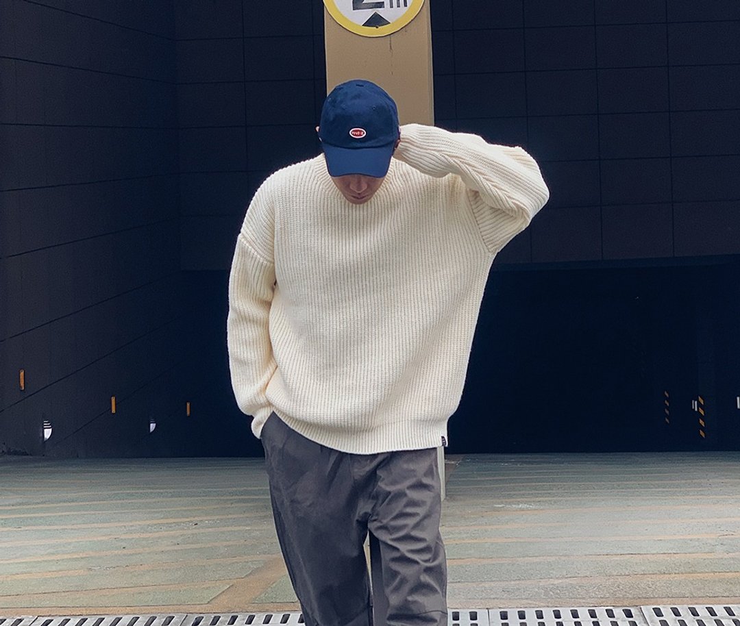 CITYBOY 情侣款OVERSIZE落肩款毛衣 - 男装针织衫/毛衣 - 其他材质 