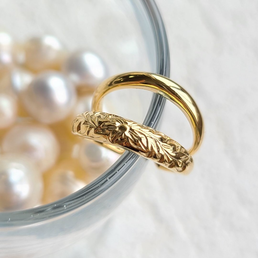 Maile's Double Hawaiian Ear Cuff / K18GP - 耳环/耳夹 - 纯银 金色