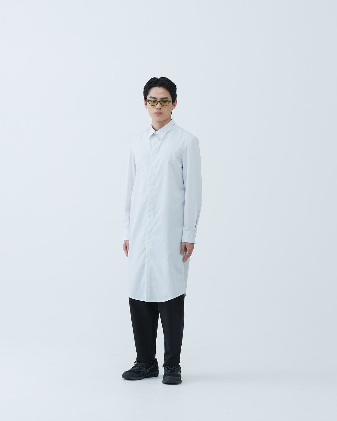 简约中长版衬衫 Simple Long Shirt - 男装衬衫 - 棉 白色