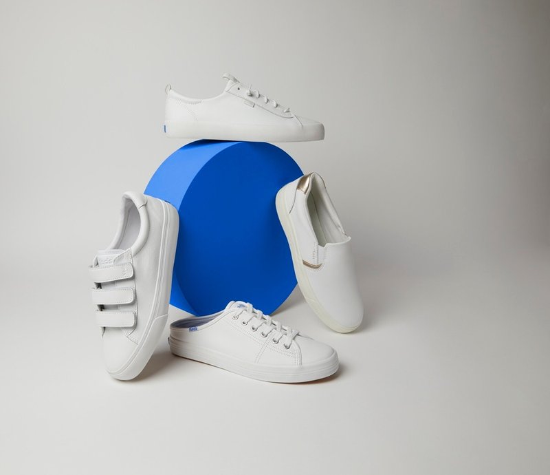 Keds JUMP KICK V LEATHER魔鬼毡皮革小白鞋 9243W123019(WH67865 - 女款休闲鞋 - 真皮 