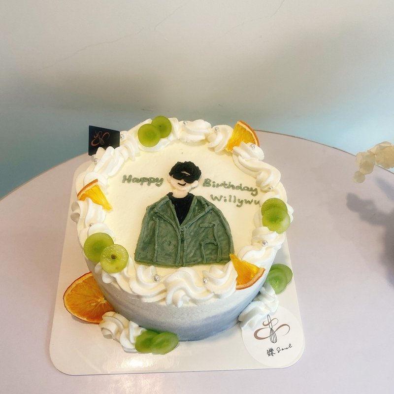 似颜绘蛋糕 人像绘图蛋糕 生日蛋糕 铄甜点 定制化 可题字 纪念日 - 蛋糕/甜点 - 新鲜食材 