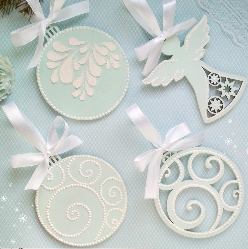 圣诞树装饰品 蓝色 天使装饰 挂饰圣诞装饰 - 儿童家具 - 木头 蓝色