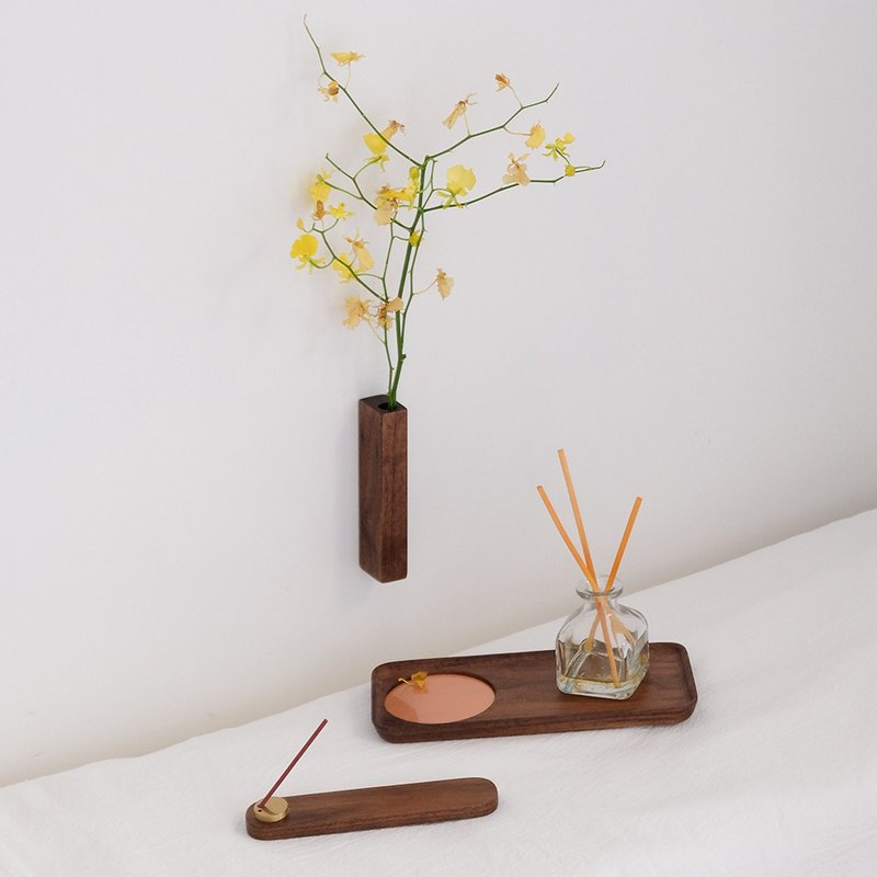 Goody Bag - 香氣福袋套裝桌面收納香插圣诞礼物 - 香薰/精油/线香 - 木头 咖啡色