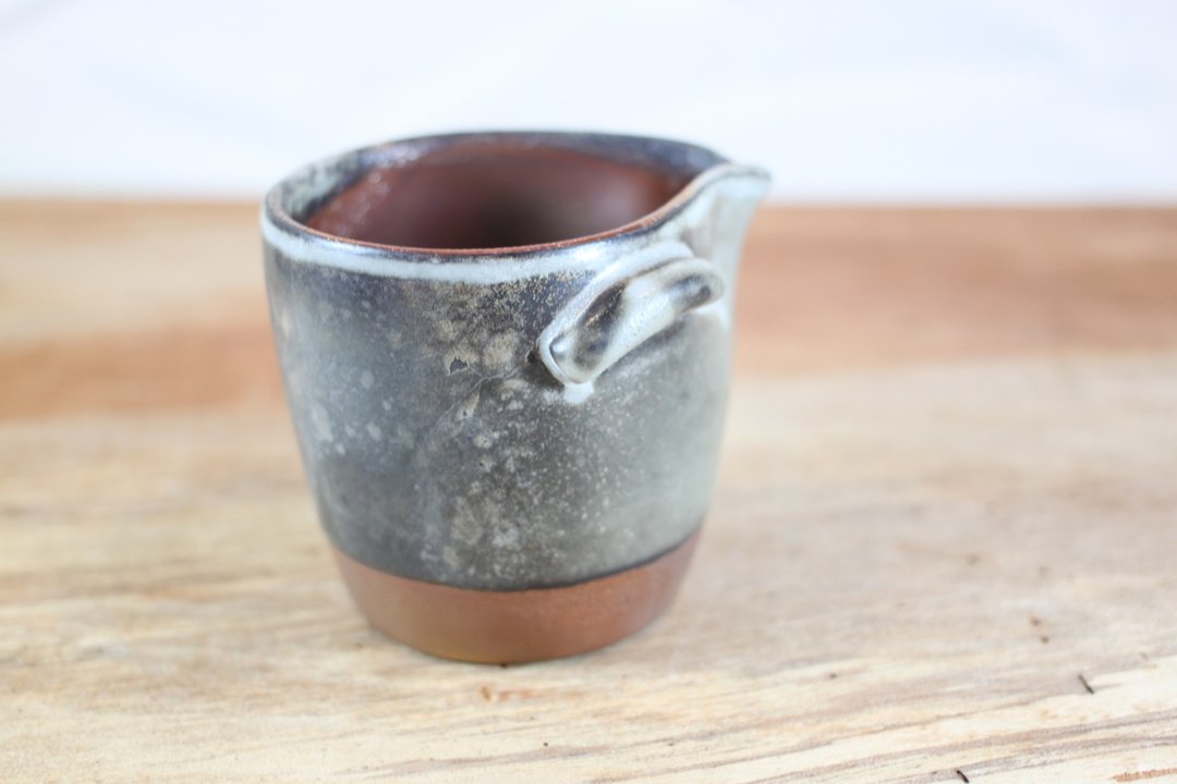 【沐春生活】柴烧木纹柄 黑铁釉茶海 公道杯 名家叶敏祥手作 - 茶具/茶杯 - 陶 