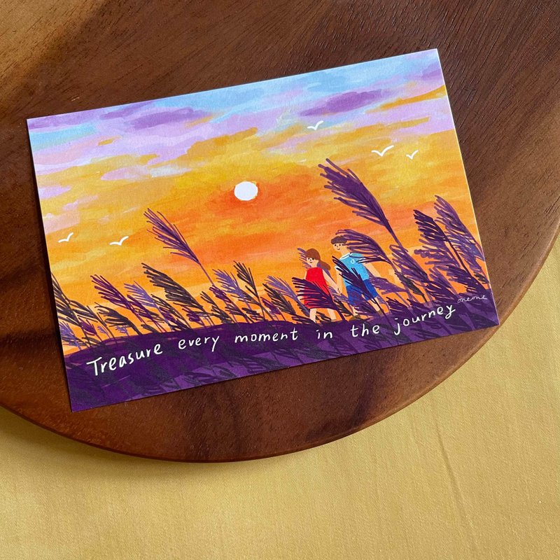 【芒草-Treasure every moment】手绘明信片 - 卡片/明信片 - 纸 