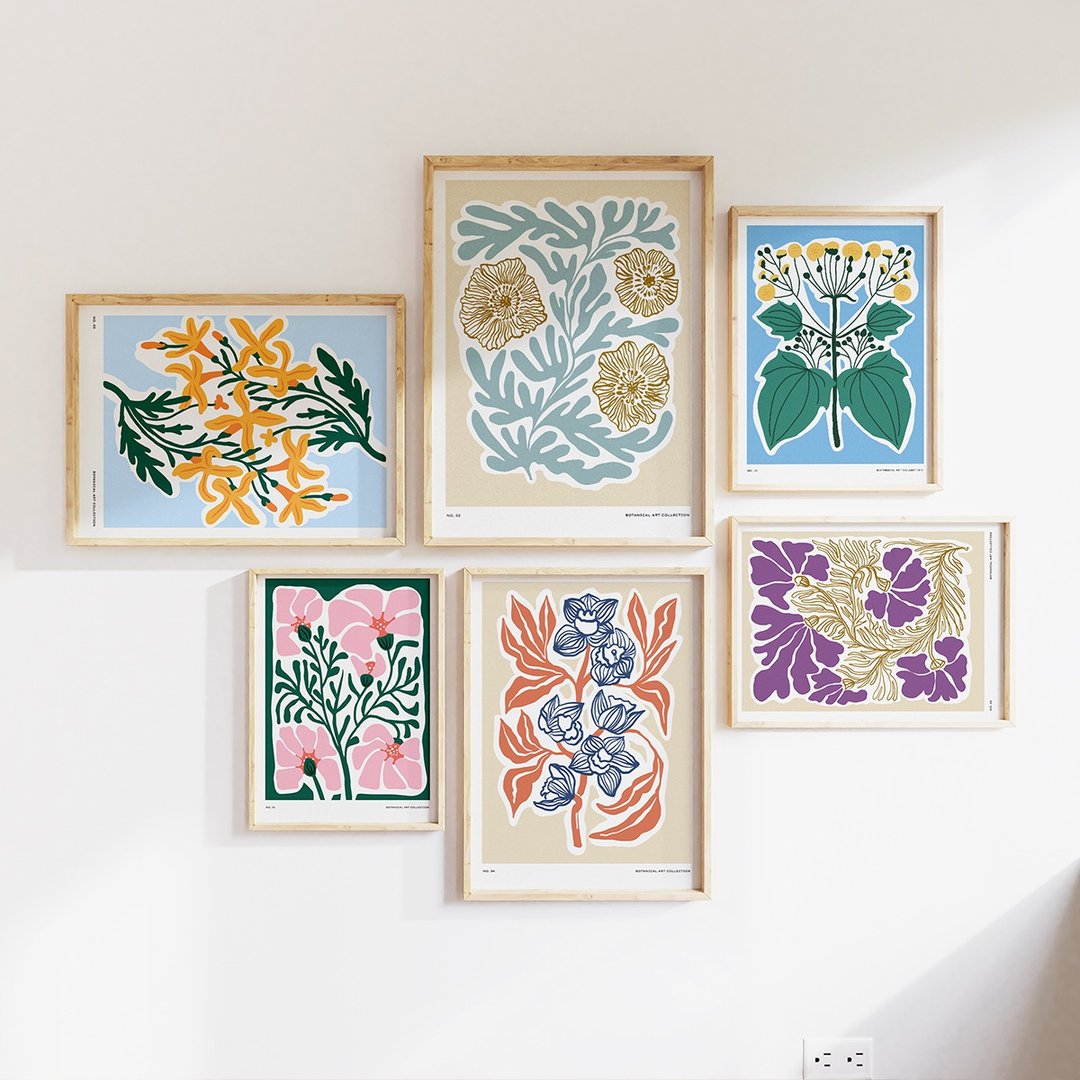 植物系挂画 x6 - 海报 插画 居家布置 装饰 - 电子手绘真人画像/绘画/插画 - 其他材质 