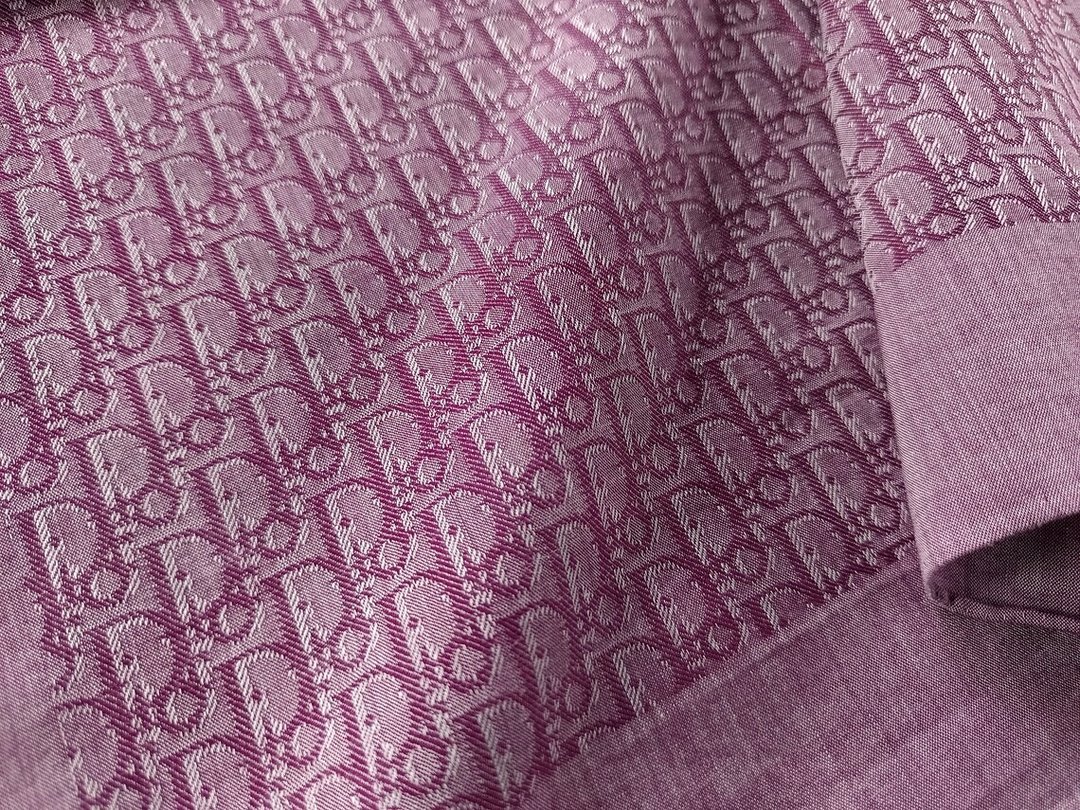 Christian Dior 复古手帕字母紫色 18.5 x 18.6 英寸 - 手帕/方巾 - 棉．麻 红色