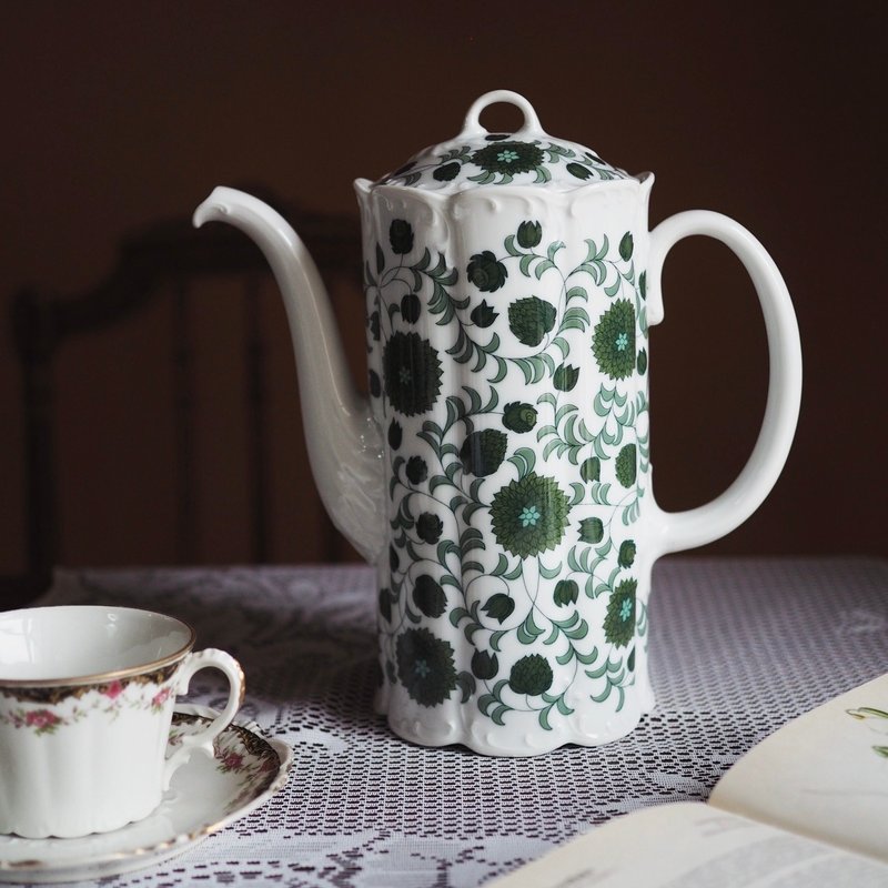 1960年代德国 Rosenthal Group Germany 大 茶壶 - 茶具/茶杯 - 瓷 绿色