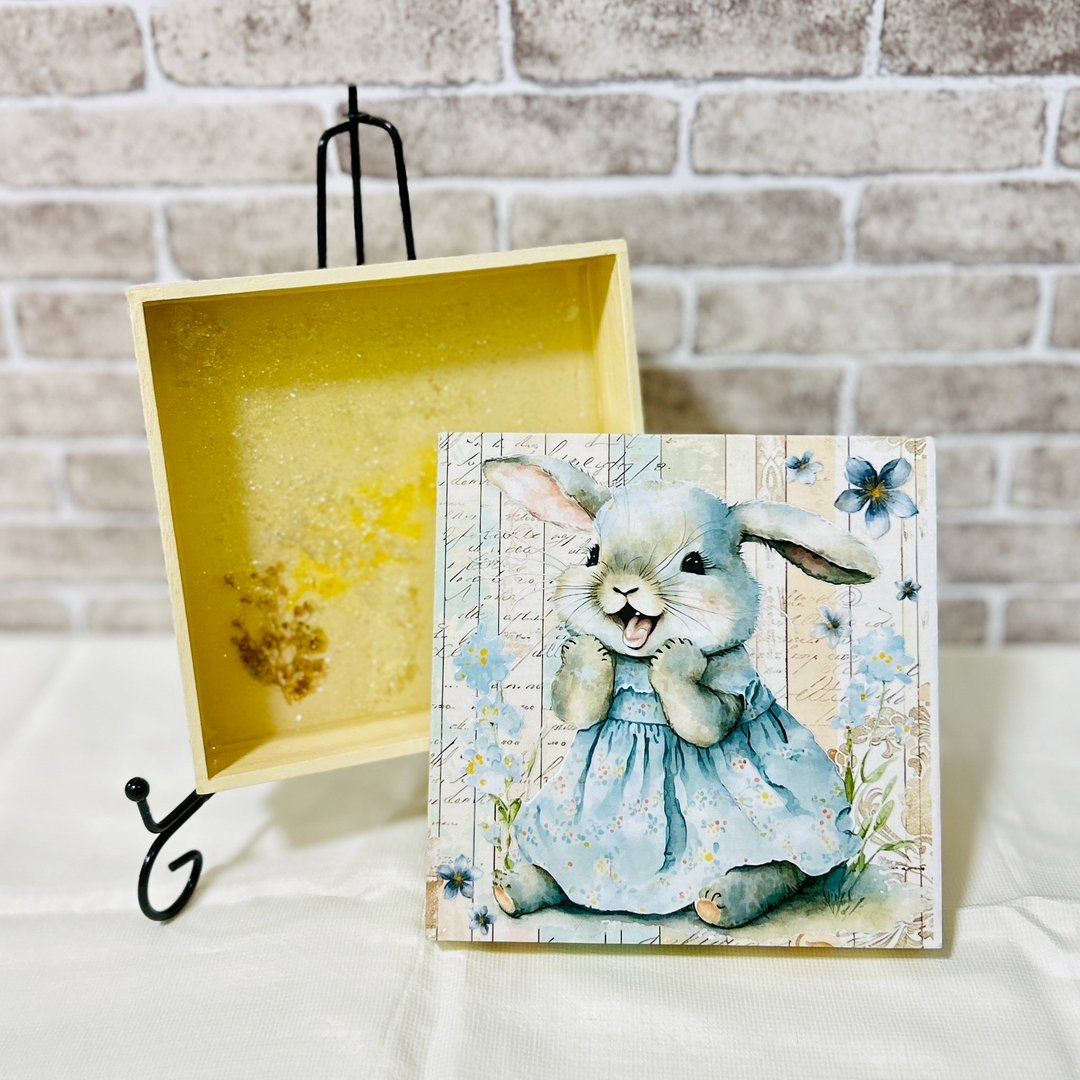 兔子立体浮雕木制收纳盒 - 日常小物收纳【作品释出】 - 收纳用品 - 其他金属 多色
