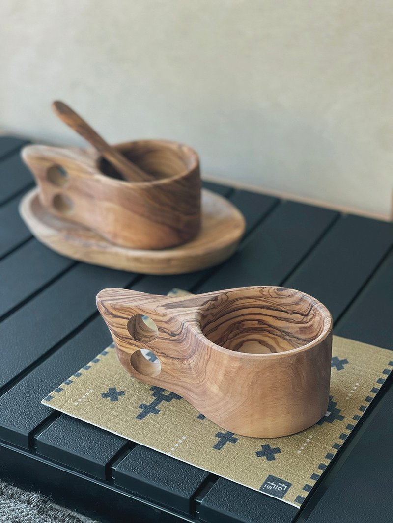 露营野餐 山系橄榄木制露营杯 – 双孔款 - 露营用品 - 木头 