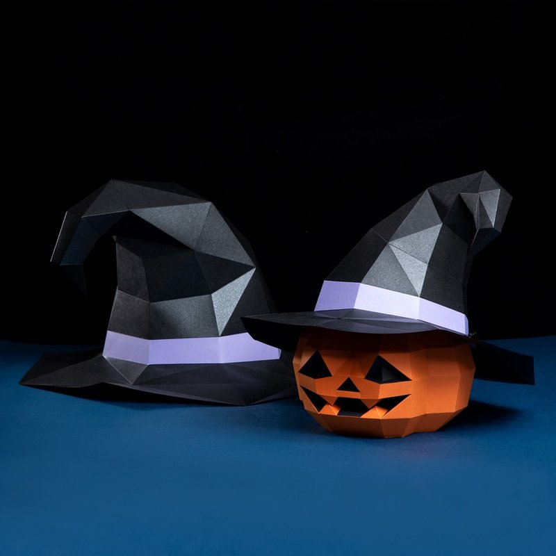 3D纸模型-DIY动手做-节日系列-巫婆帽-万圣节 装扮帽子 - 木工/竹艺/纸艺 - 纸 黑色