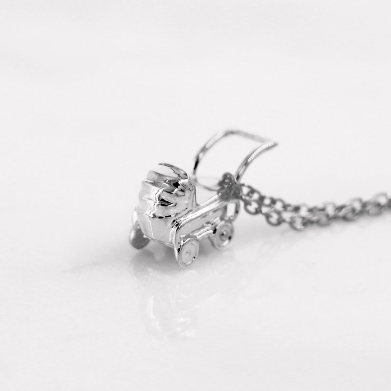 Da Things 925 纯银 新篇章 吊咀连颈链 - 项链 - 银 银色