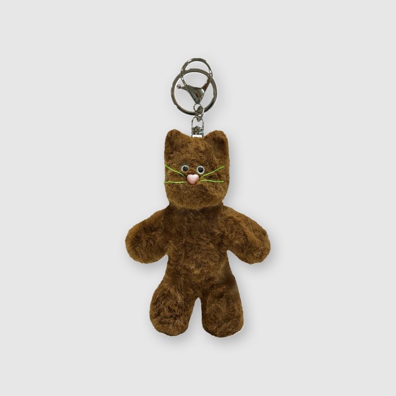 大棕猫钥匙圈 - 钥匙链/钥匙包 - 压克力 咖啡色
