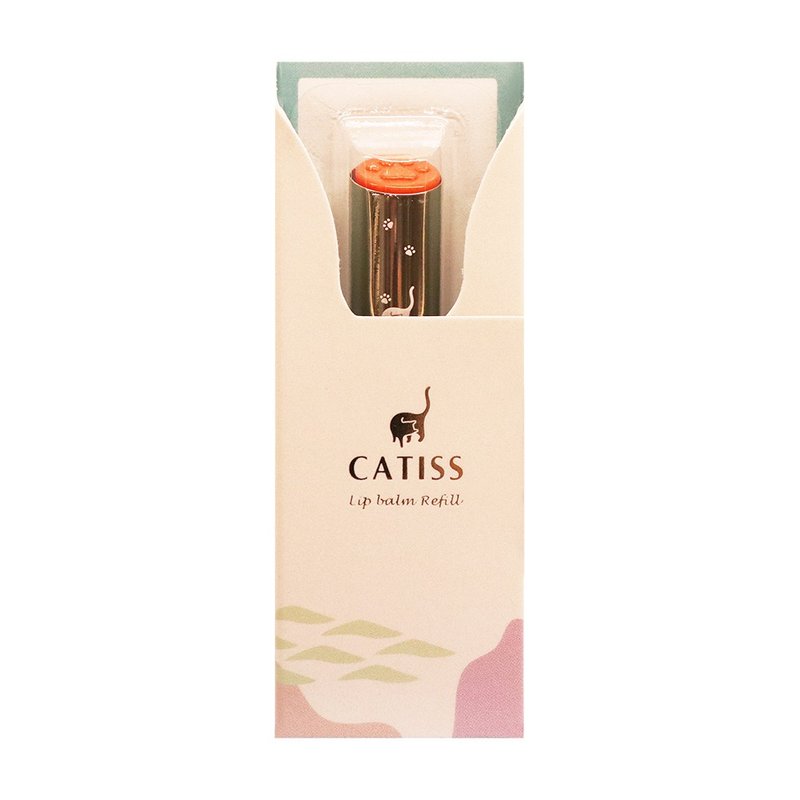 CATISS 猫掌护唇膏补充蕊 3g 润色粉橘 环保省荷包 - 唇部保养 - 其他材质 粉红色