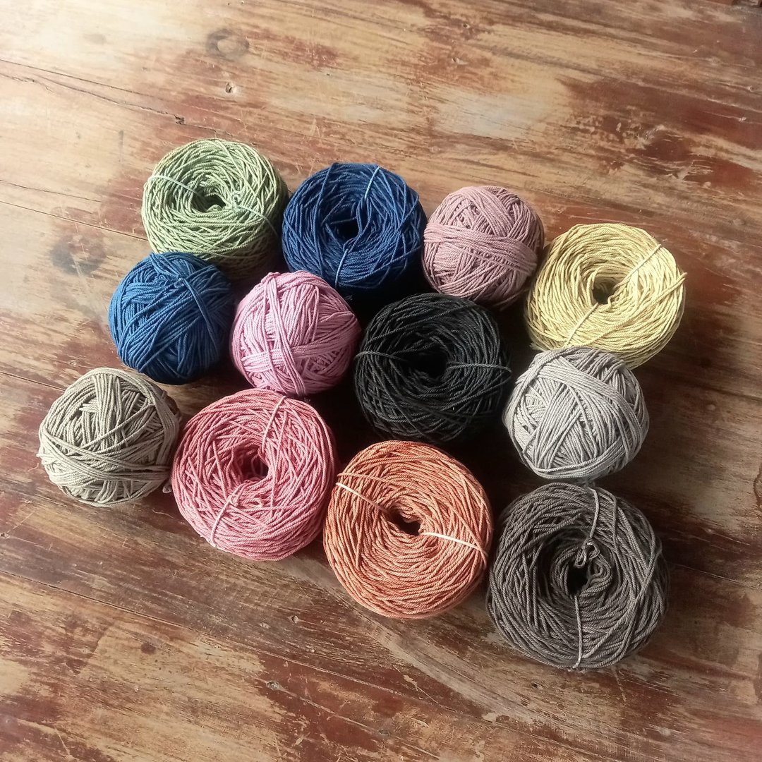 粗细2mm / 1-2入 / 草木染棉线 / 绳线 / 棉线 / 编织．钩针．织布．挂饰．包装．DIY - 编织/刺绣/羊毛毡/裁缝 - 棉 多色