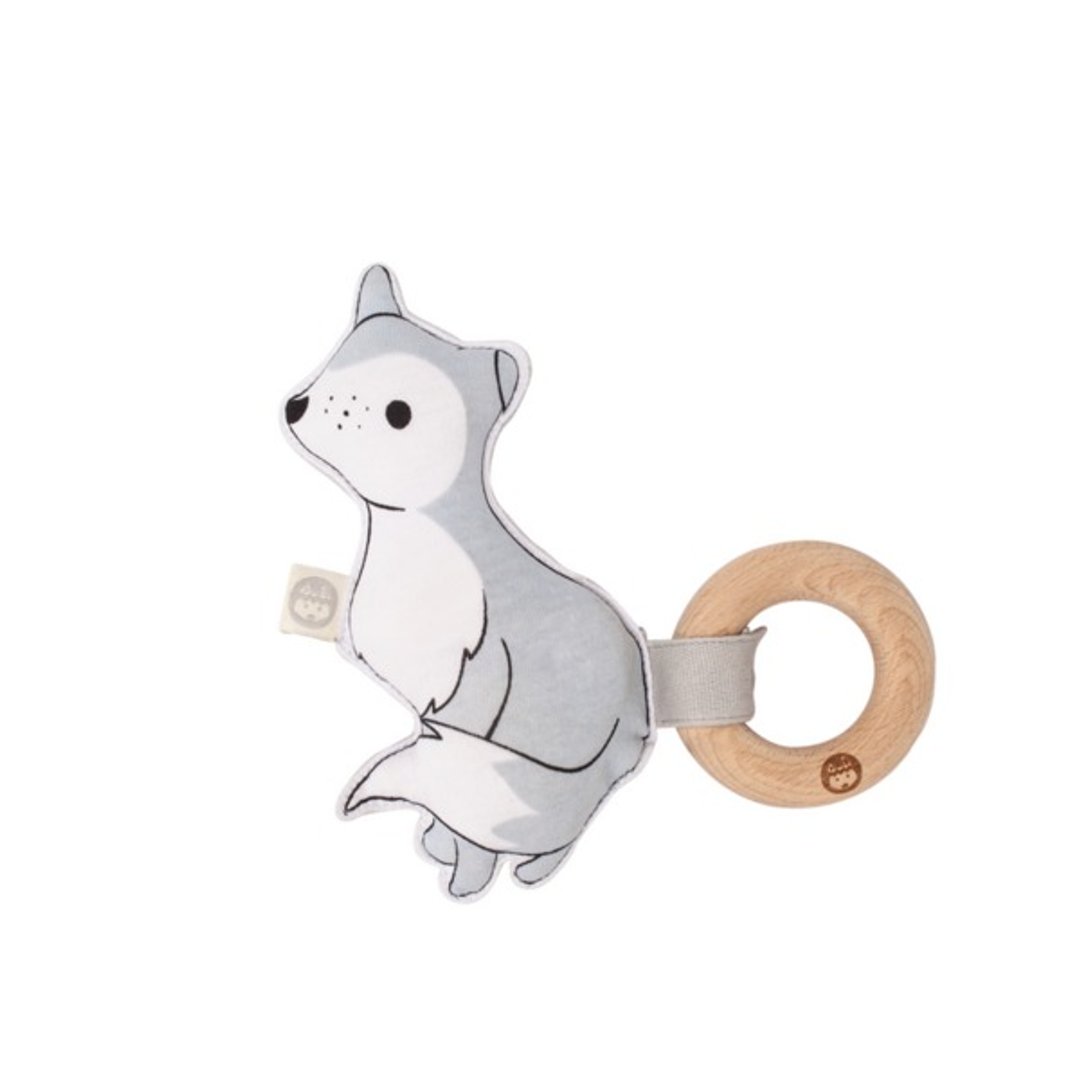 有机棉榉木固齿器-沃福小狼(WOLFIE RATTLE) - 其他 - 棉 灰色