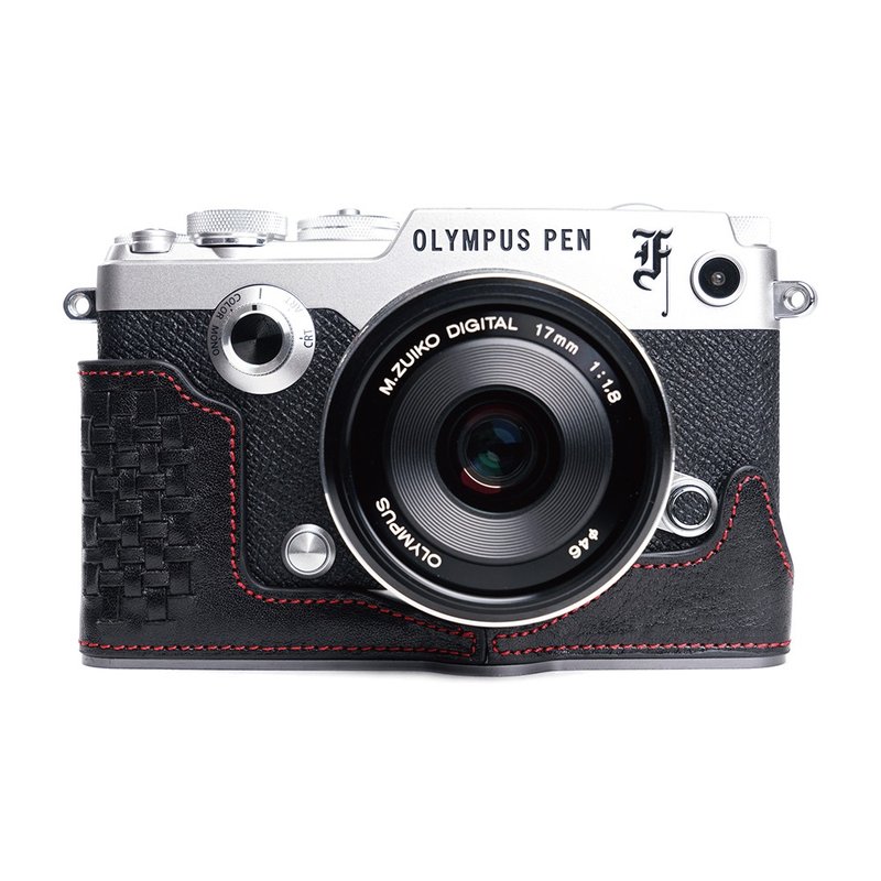 SVEN 意大利植鞣皮革编织相机底座 For Olympus PEN-F【NG】 - 相机 - 真皮 多色