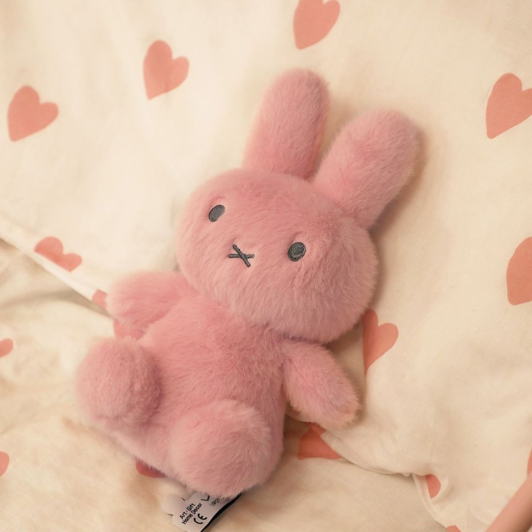 miffy 25cm 长毛绒公仔 粉红 - 玩偶/公仔 - 棉 粉红色