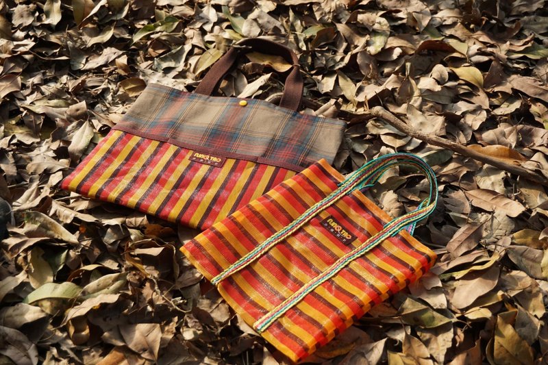 茄芷风格袋(大尺寸) - 手提包/手提袋 - 棉．麻 橘色