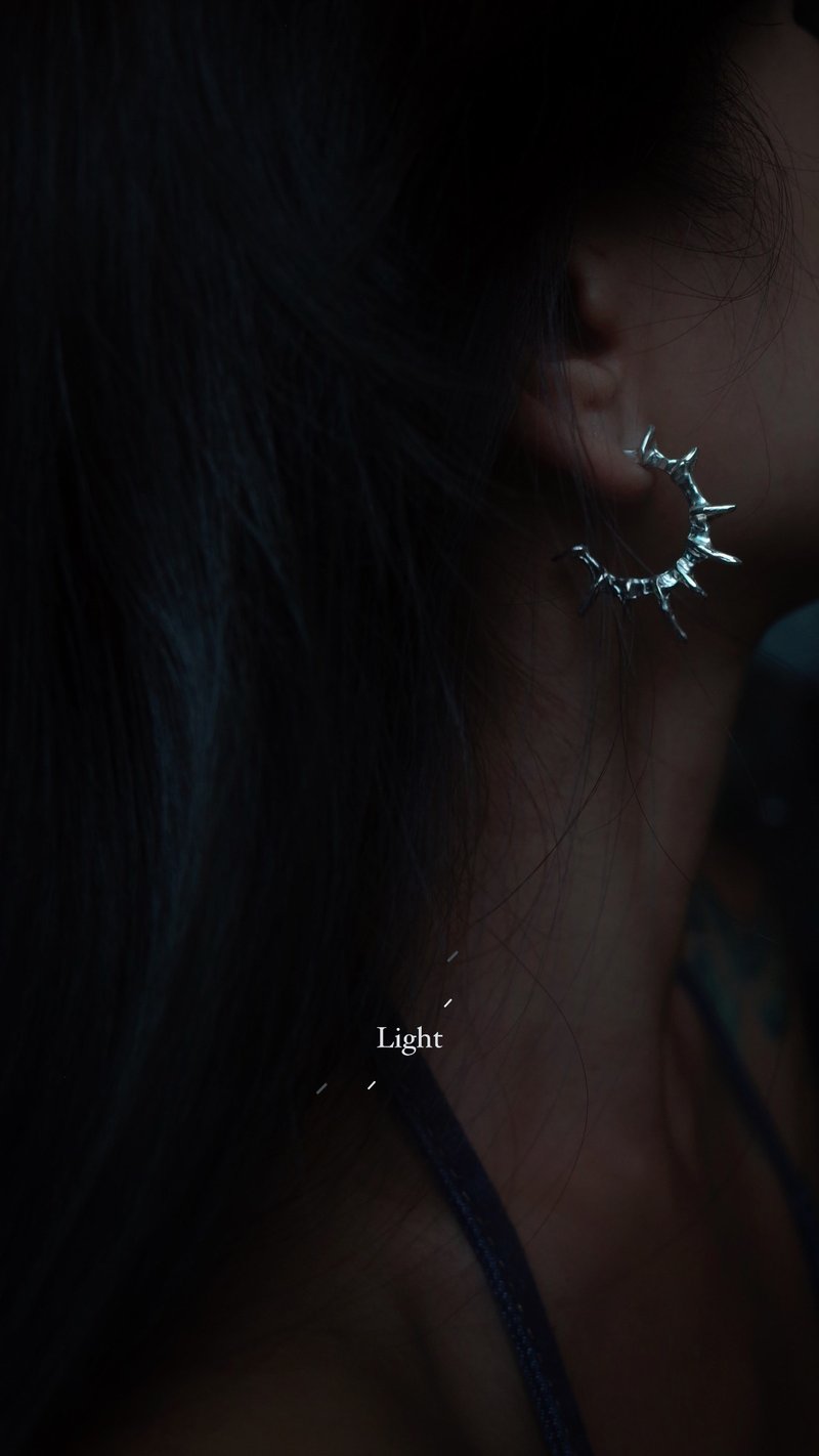 光芒耳环 The light earring - 耳环/耳夹 - 纯银 银色