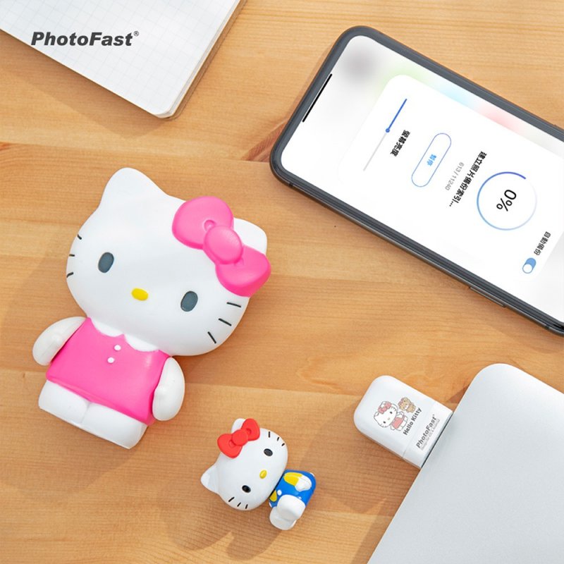 PhotoFast Hello Kitty 双系统自动备份方块 苹果安卓 / 公仔款 - 手机配件 - 塑料 白色