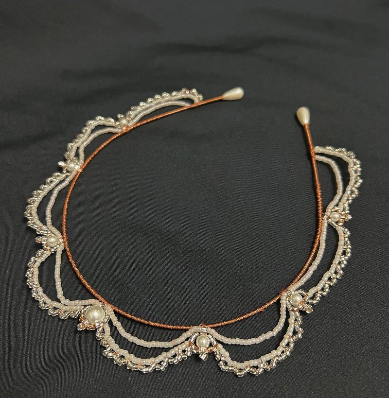 冒牌老板娘 Kingboss玫瑰金水晶珍珠皇冠式头饰C - 发饰 - 其他金属 粉红色