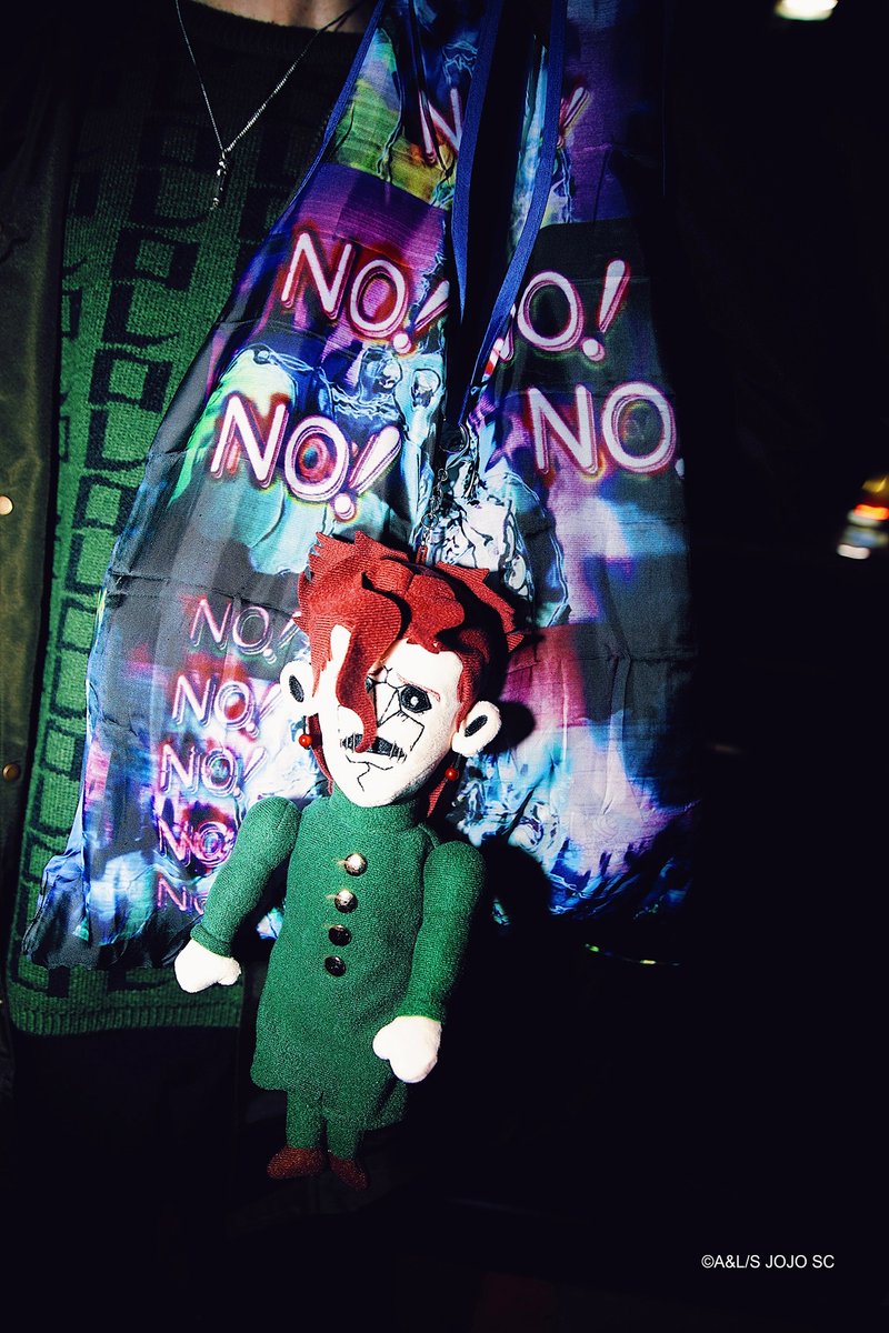 花京院典明 人偶收纳购物袋JOJO联名 - 手提包/手提袋 - 聚酯纤维 绿色