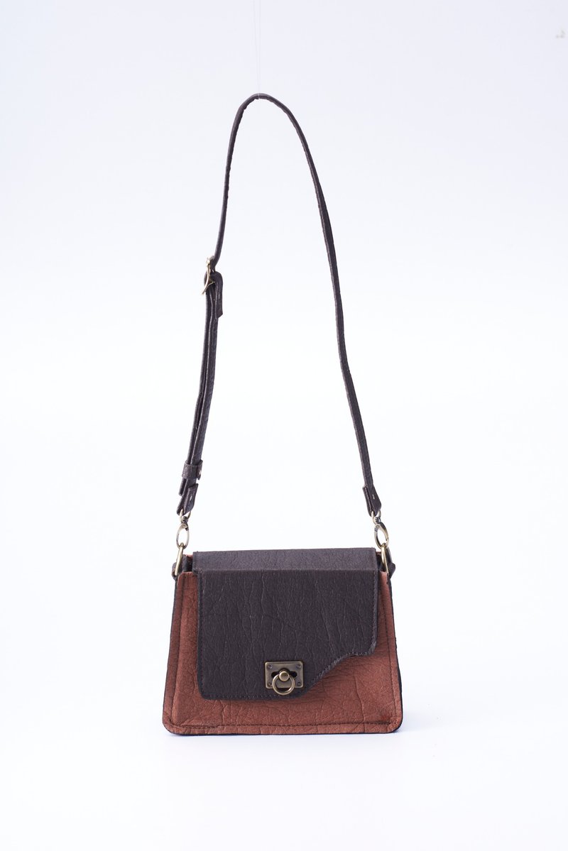 纯素植物性皮革定制化凯莉撞色包 - 侧背包/斜挎包 - 植物．花 多色