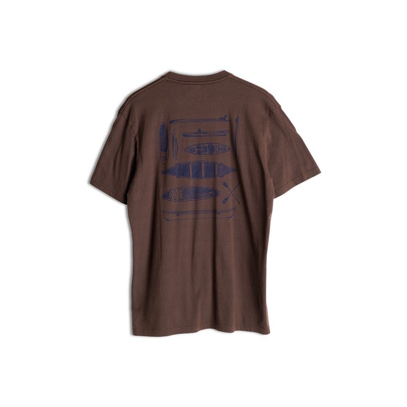 【KAVU】Paddle Out 有机棉短袖休闲T恤 核桃 #8040 - 男装上衣/T 恤 - 棉．麻 咖啡色