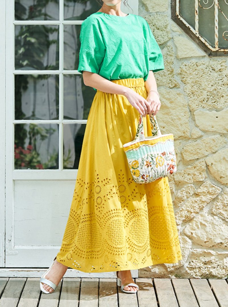 【热门预购】镂空绣花长裙 (三色) 41021150100 春夏 裙子 气质 - 裙子 - 棉．麻 多色