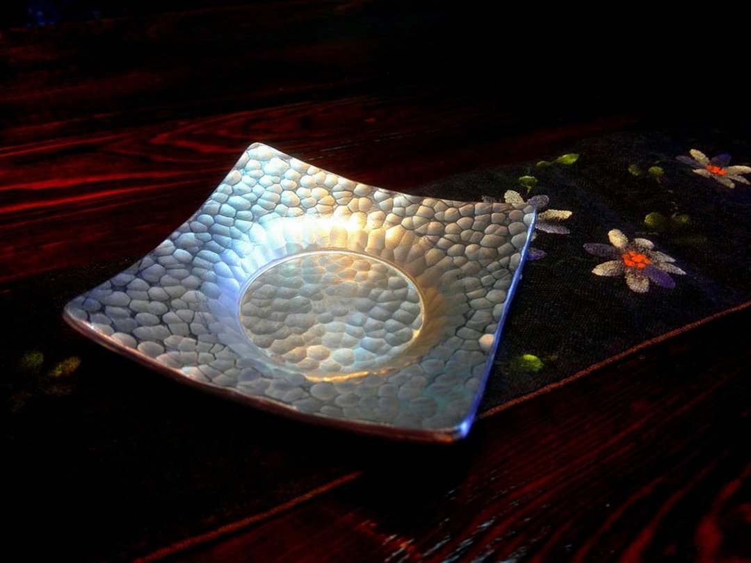 白玉甘来杯托 - 茶具/茶杯 - 其他金属 银色