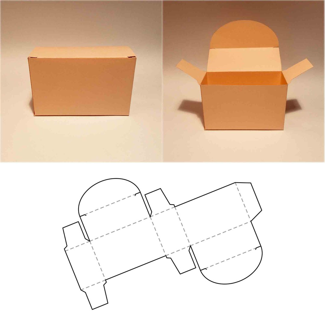 Rectangle gift box template, rectangular gift box, rectangle box, SVG, PDF, PNG - 图文模板设计 - 其他材质 