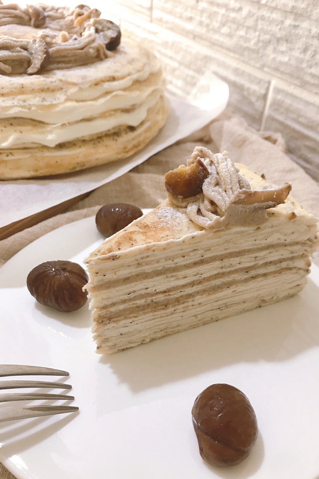 兰姆奶油栗千层蛋糕/可代写卡片 - 蛋糕/甜点 - 新鲜食材 