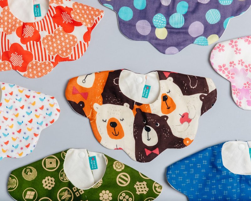 六重纱口水巾-大星星 大云朵 - 围嘴/口水巾 - 棉．麻 多色