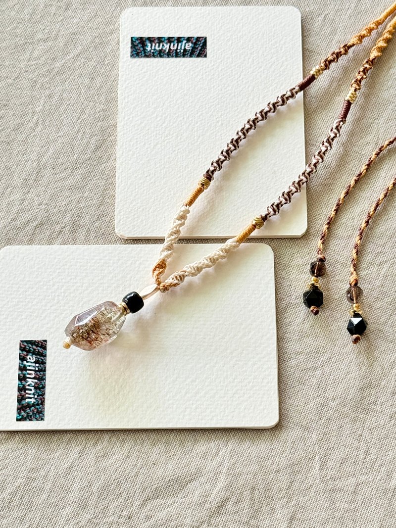 墨灿 / 黑金超七 编绳 项链 - 项链 - 水晶 多色