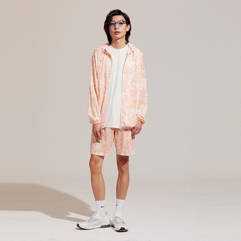 【全程台湾制造】-透气迷彩沙摊裤-杏桃沙瓦 - 男装外套 - 聚酯纤维 橘色