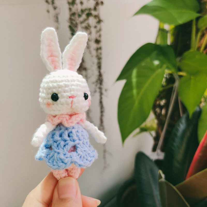 小白兔毛线玩偶 | 疗愈陪伴小礼物 | 鈎针兔宝宝 - 玩偶/公仔 - 棉．麻 
