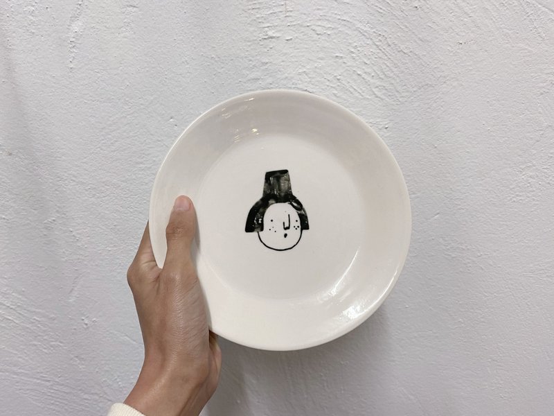 三千根子手工制白瓷碟子 - 盘子/餐盘/盘架 - 陶 白色