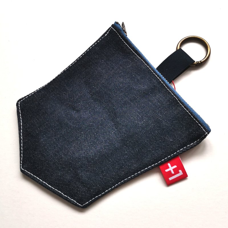 深蓝单宁牛仔裤后袋钱包 - 零钱包 - 棉．麻 黄色