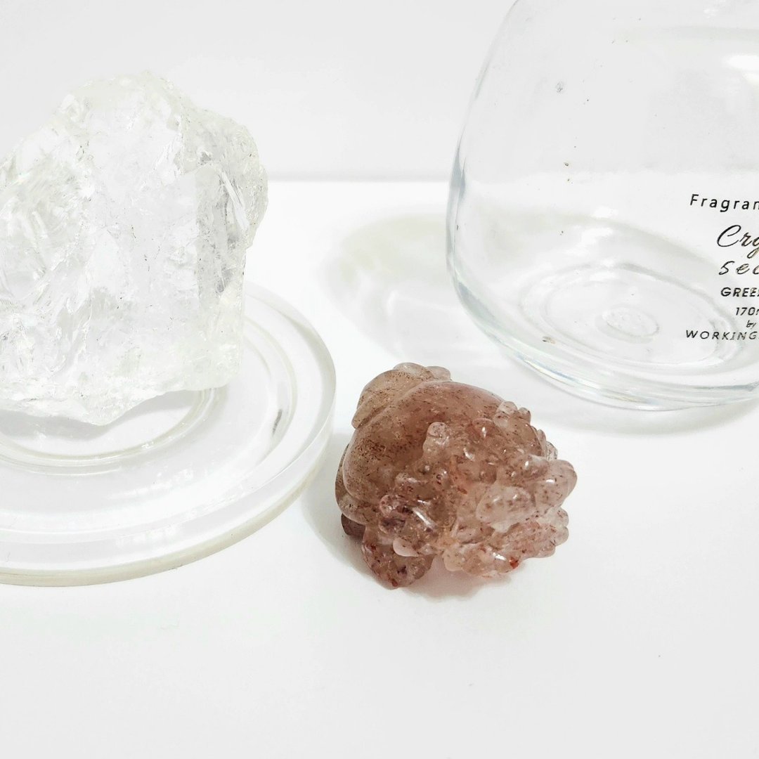 金草莓超七龙龟/招贵人运聚财之水晶 - 摆饰 - 水晶 红色