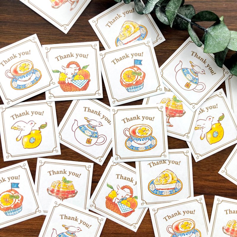 Thank you 贴纸 Citrus 柑橘【35 枚入】 - 贴纸 - 纸 黄色