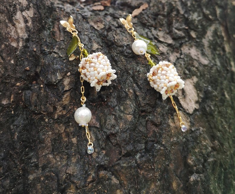 【原创饰品】串珠-铃兰耳环 - 耳环/耳夹 - 其他材质 多色