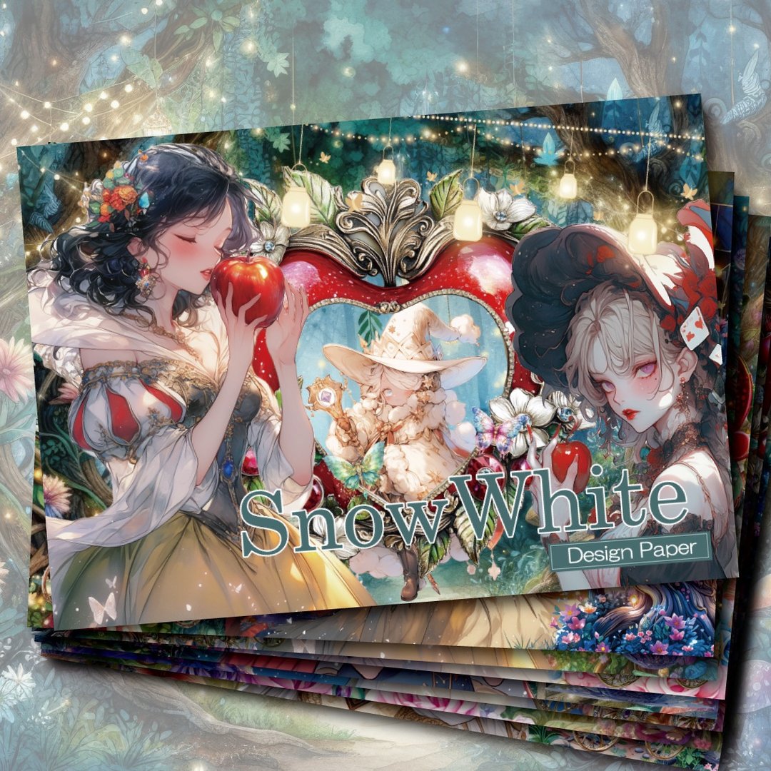 SnowWhite 双面设计纸 7种 - 纸盒/包装盒 - 纸 绿色